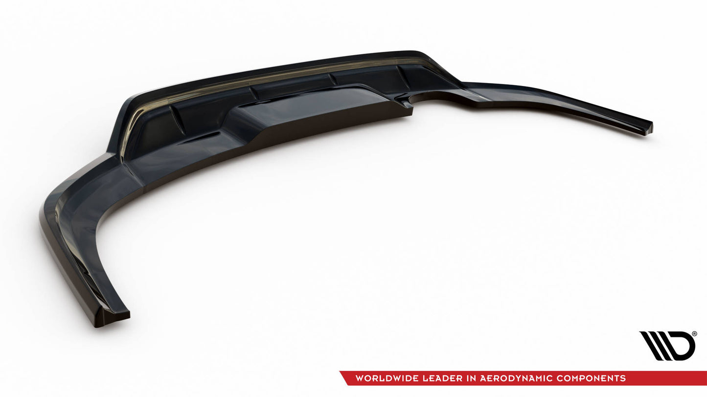Mittlerer Cup Diffusor DTM Look Heck Ansatz für VW Taigo R-Line Mk1 schwarz Hochglanz