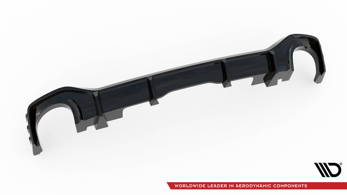 Diffusor Heck Ansatz für Audi RSQ8 Mk1 schwarz Hochglanz