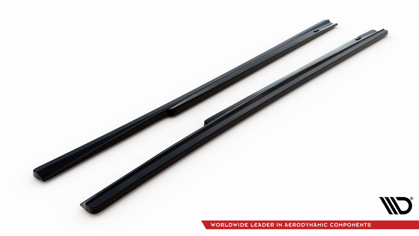 Seitenschweller Ansatz für Mercedes-Benz S Long W222 schwarz Hochglanz
