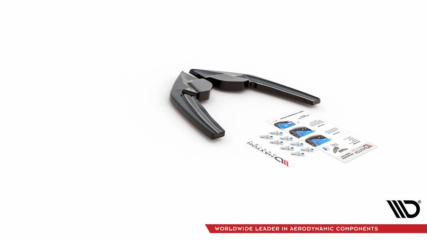 Heck Ansatz Flaps Diffusor V.2 für (Für heckansatz v.1) BMW M135i F20 schwarz Hochglanz
