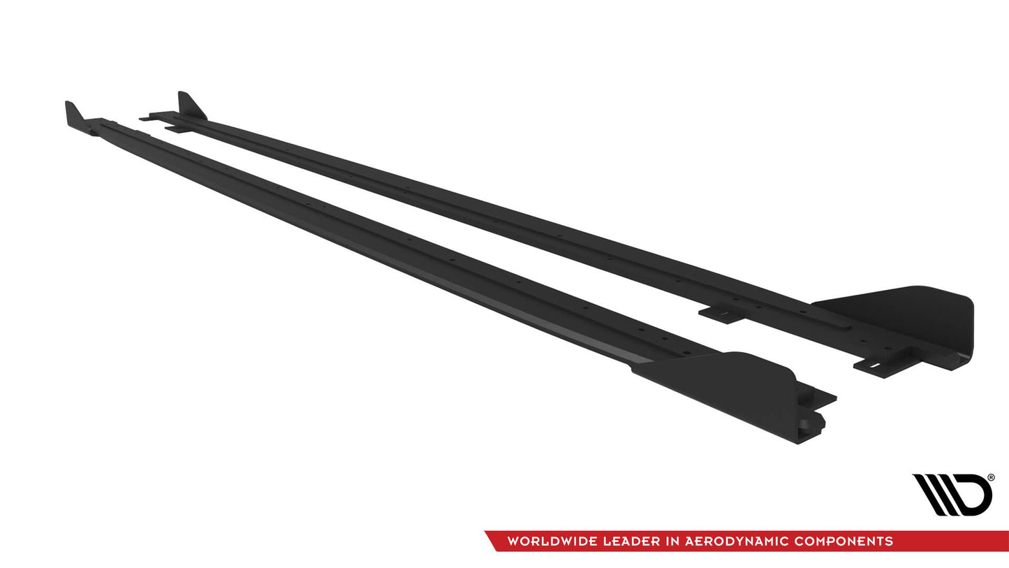 Street Pro Seitenschweller Ansatz für + Flaps Kia Proceed GT / GT-Line Mk1 Facelift / Ceed GT Mk3 Facelift schwarz Hochglanz