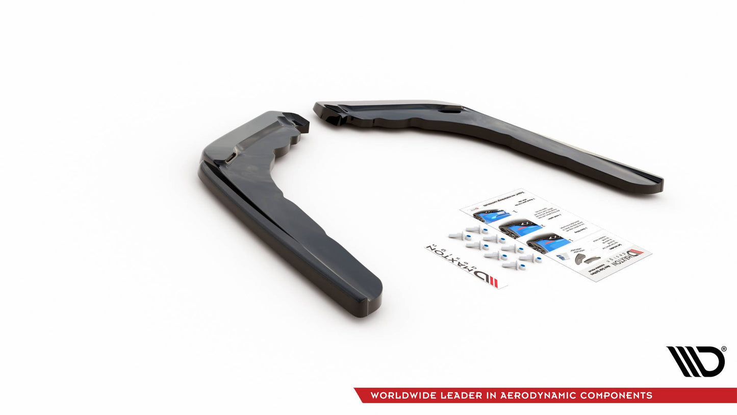 Heck Ansatz Flaps Diffusor V.2 für BMW M4 F82 schwarz Hochglanz