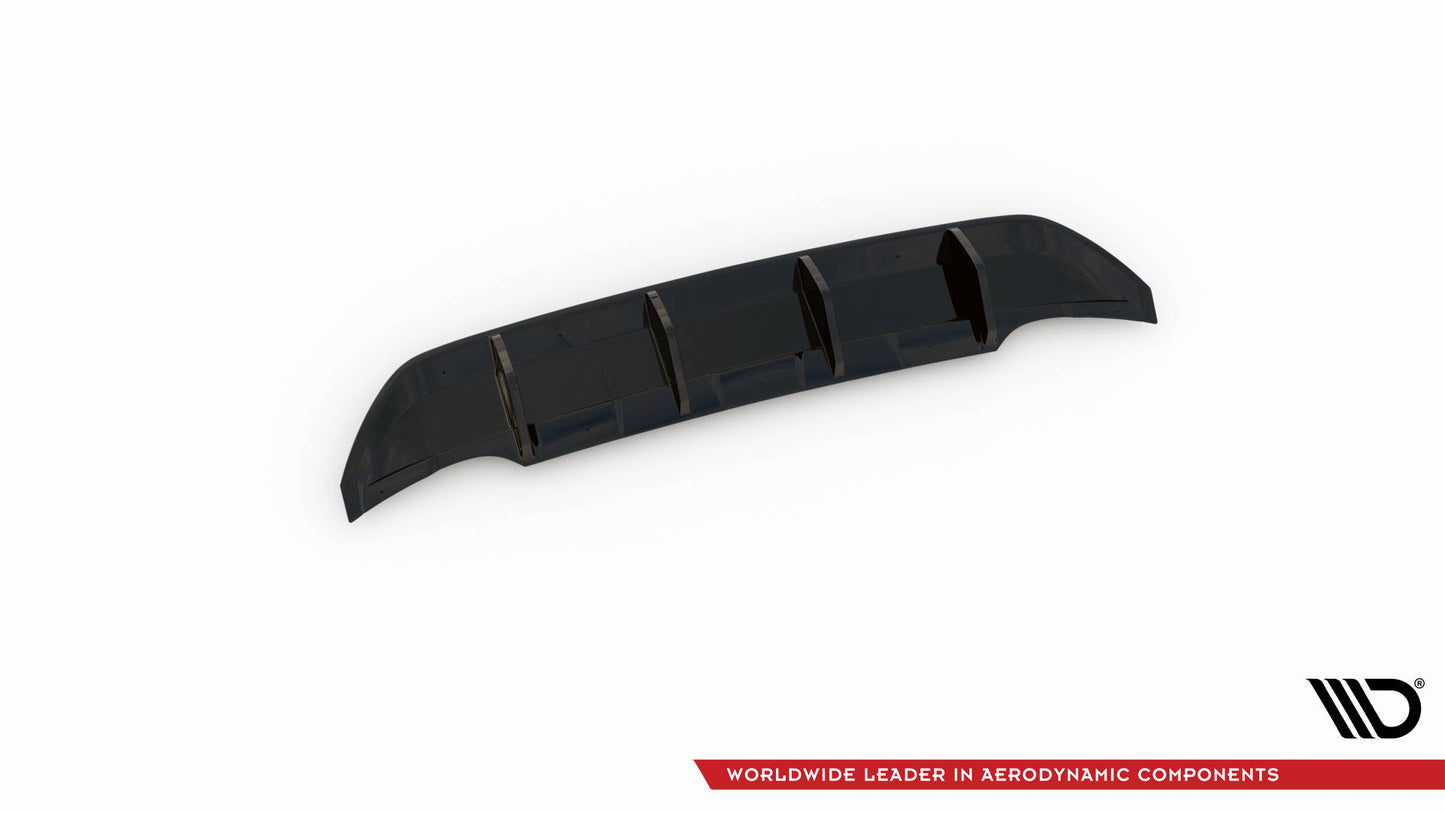 Diffusor Heck Ansatz für VW T-Roc Mk1 schwarz Hochglanz