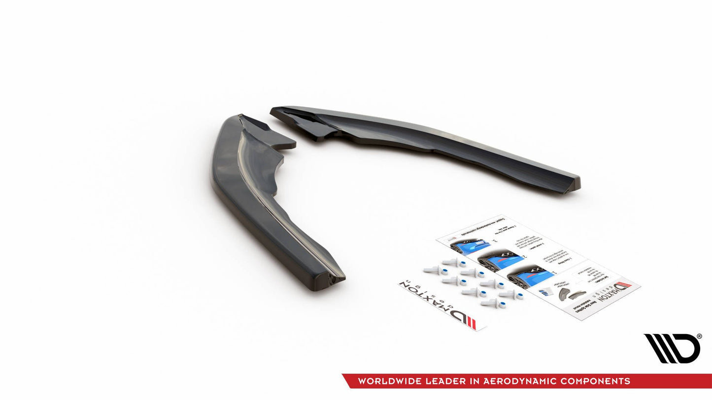 Heck Ansatz Flaps Diffusor V.3 für BMW M2 F87 schwarz Hochglanz