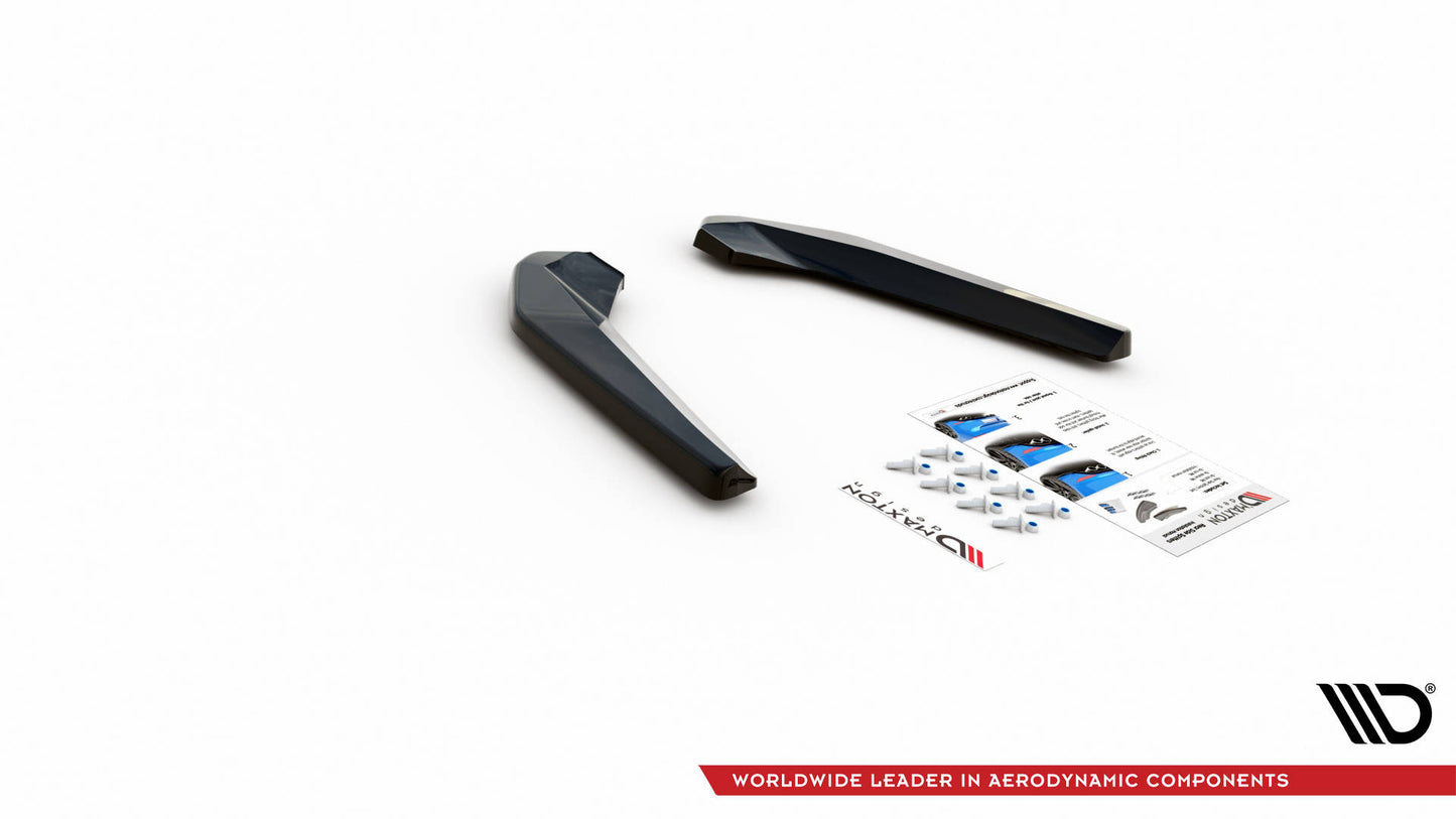 Heck Ansatz Flaps Diffusor für BMW X1 M-Paket F48 / F48 Facelift schwarz Hochglanz