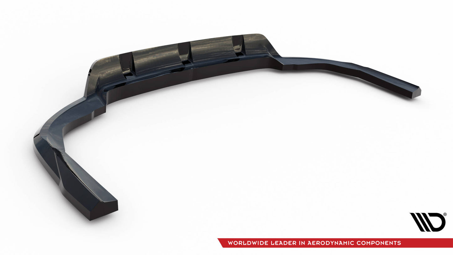Mittlerer Cup Diffusor DTM Look Heck Ansatz für V.1 BMW X5 M-Paket G05 Facelift schwarz Hochglanz