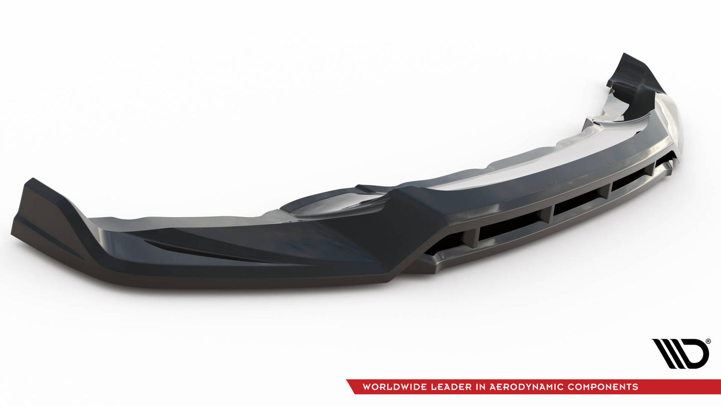 Front Ansatz V.3 für BMW X6 M-Paket F16 schwarz Hochglanz