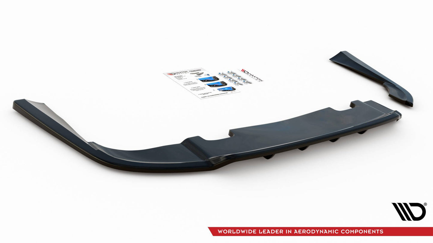 Mittlerer Cup Diffusor DTM Look Heck Ansatz für V.1 Volvo V90 Mk2 schwarz Hochglanz