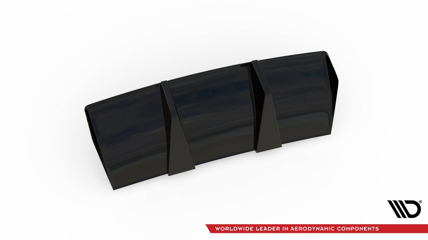 Diffusor Heck Ansatz für Audi TT RS 8S schwarz Hochglanz