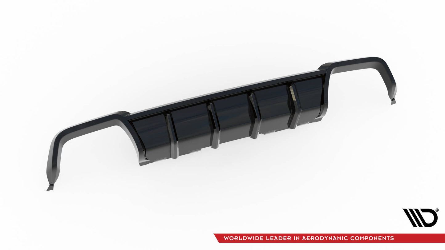 Diffusor Heck Ansatz für BMW X3 M F97 / F97 Facelift schwarz Hochglanz