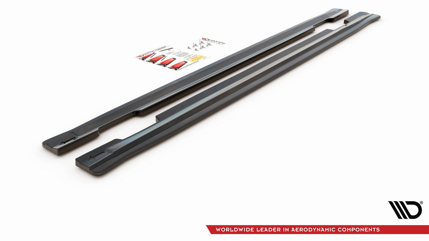 Seitenschweller Ansatz für Mercedes GLA 45 AMG SUV (X156) vor Facelift Carbon Look