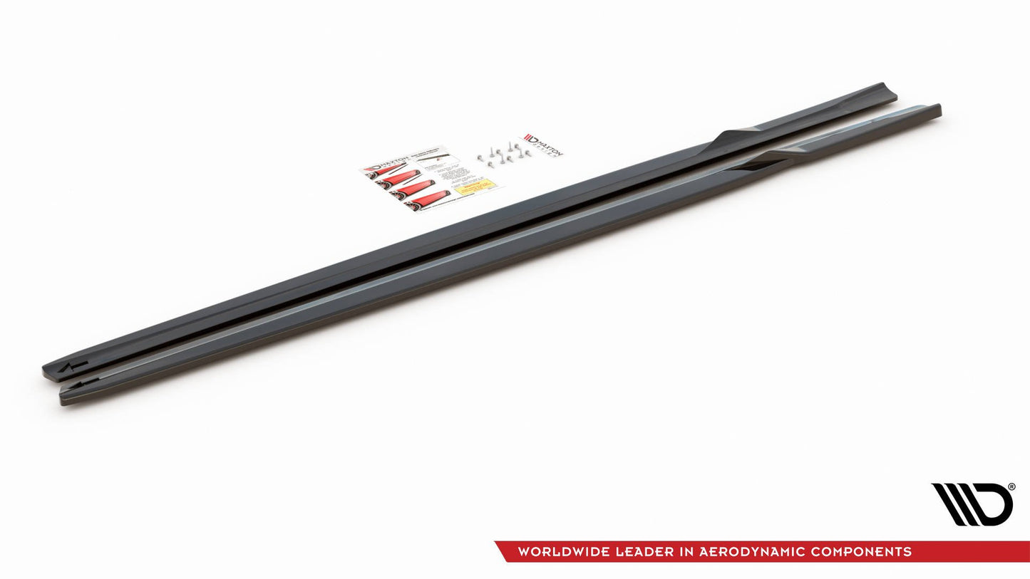 Seitenschweller Ansatz V.2 für BMW M2 F87 schwarz Hochglanz