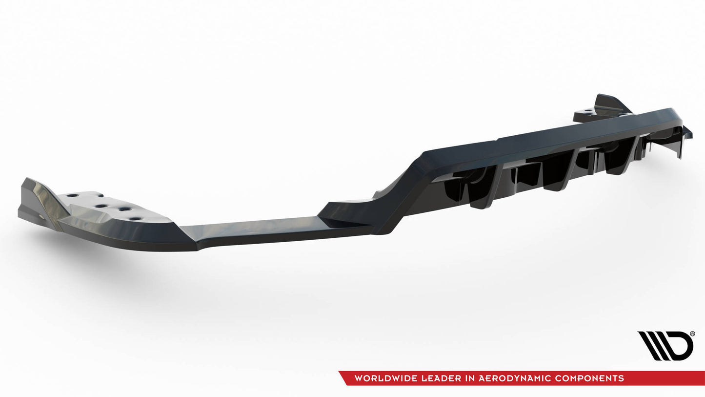 Mittlerer Cup Diffusor DTM Look Heck Ansatz für BMW X6 M F96 Facelift schwarz Hochglanz