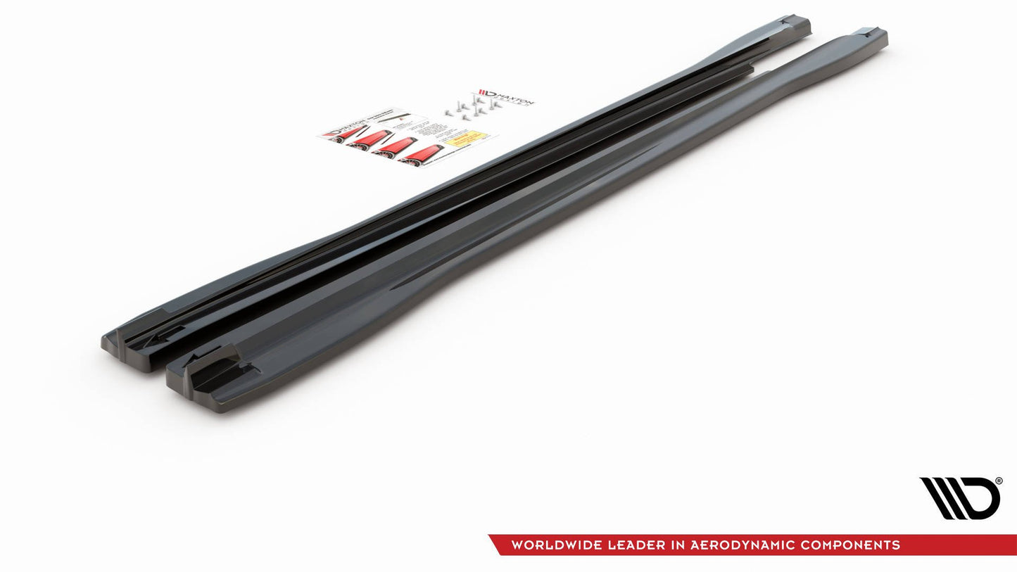 Seitenschweller Ansatz für Audi RSQ3 / Q3 S-Line F3 schwarz matt