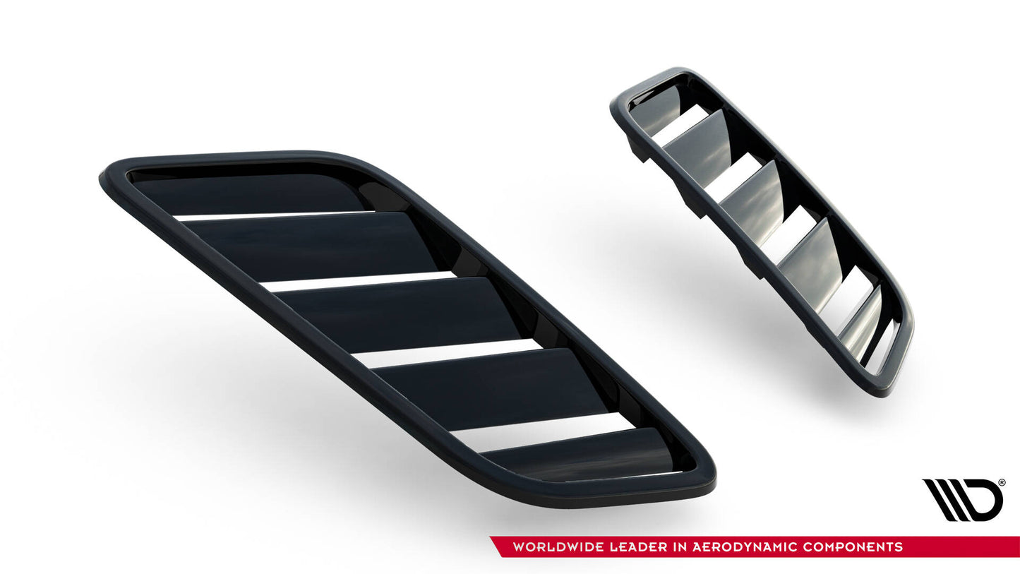Motorhauben Luftschlitze Ford Fiesta ST Mk7 Facelift schwarz Hochglanz