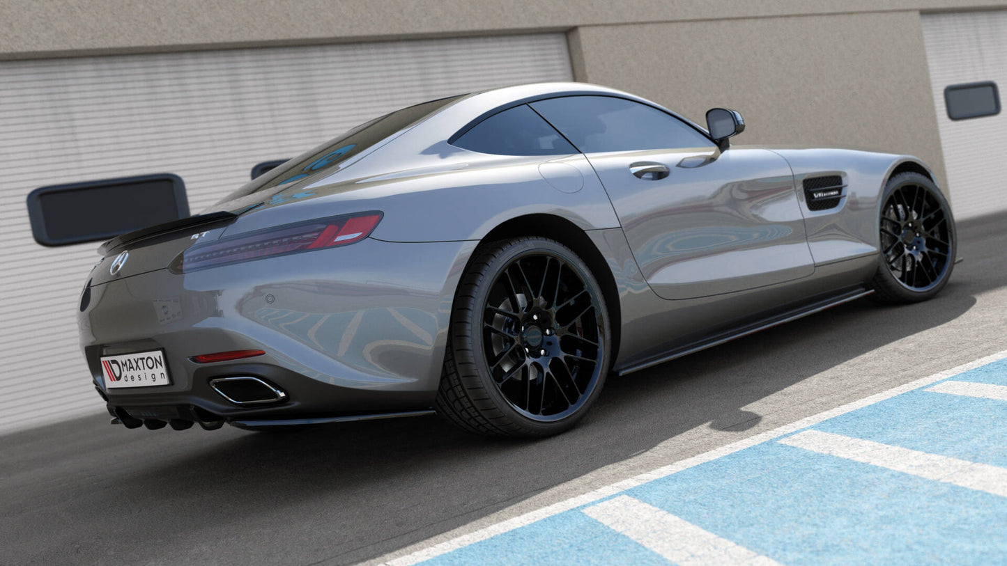 Seitenschweller Ansatz für Mercedes-AMG GT / GT S C190 Facelift schwarz Hochglanz