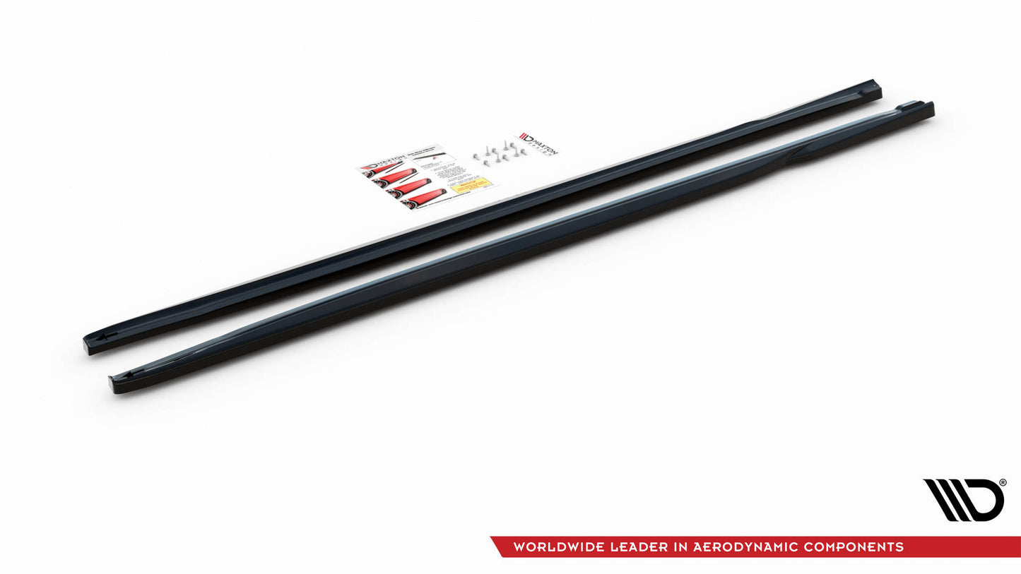 Seitenschweller Ansatz für Honda Civic Mk9 schwarz Hochglanz