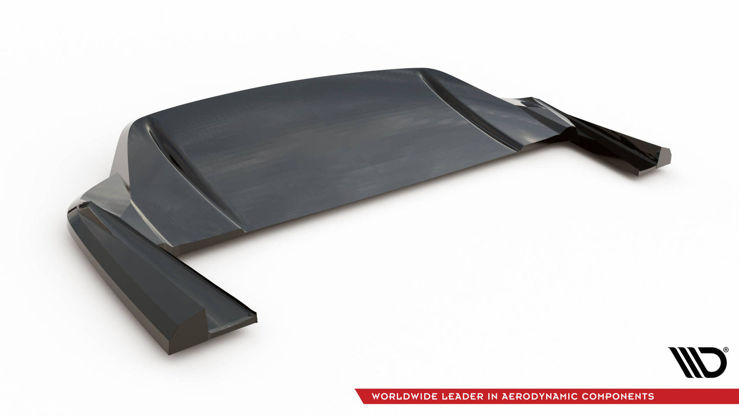Mittlerer Cup Diffusor DTM Look Heck Ansatz für Porsche Taycan / Taycan 4 / Taycan 4S / Taycan GTS Mk1 schwarz Hochglanz