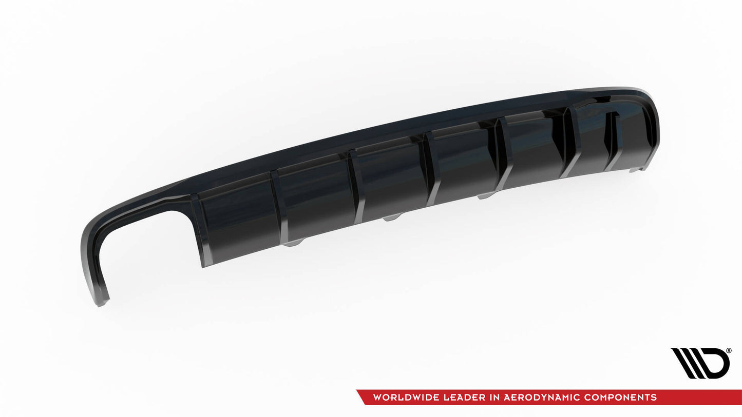 Diffusor Heck Ansatz für Audi A4 B8 Facelift (Doppelauspuff li.)