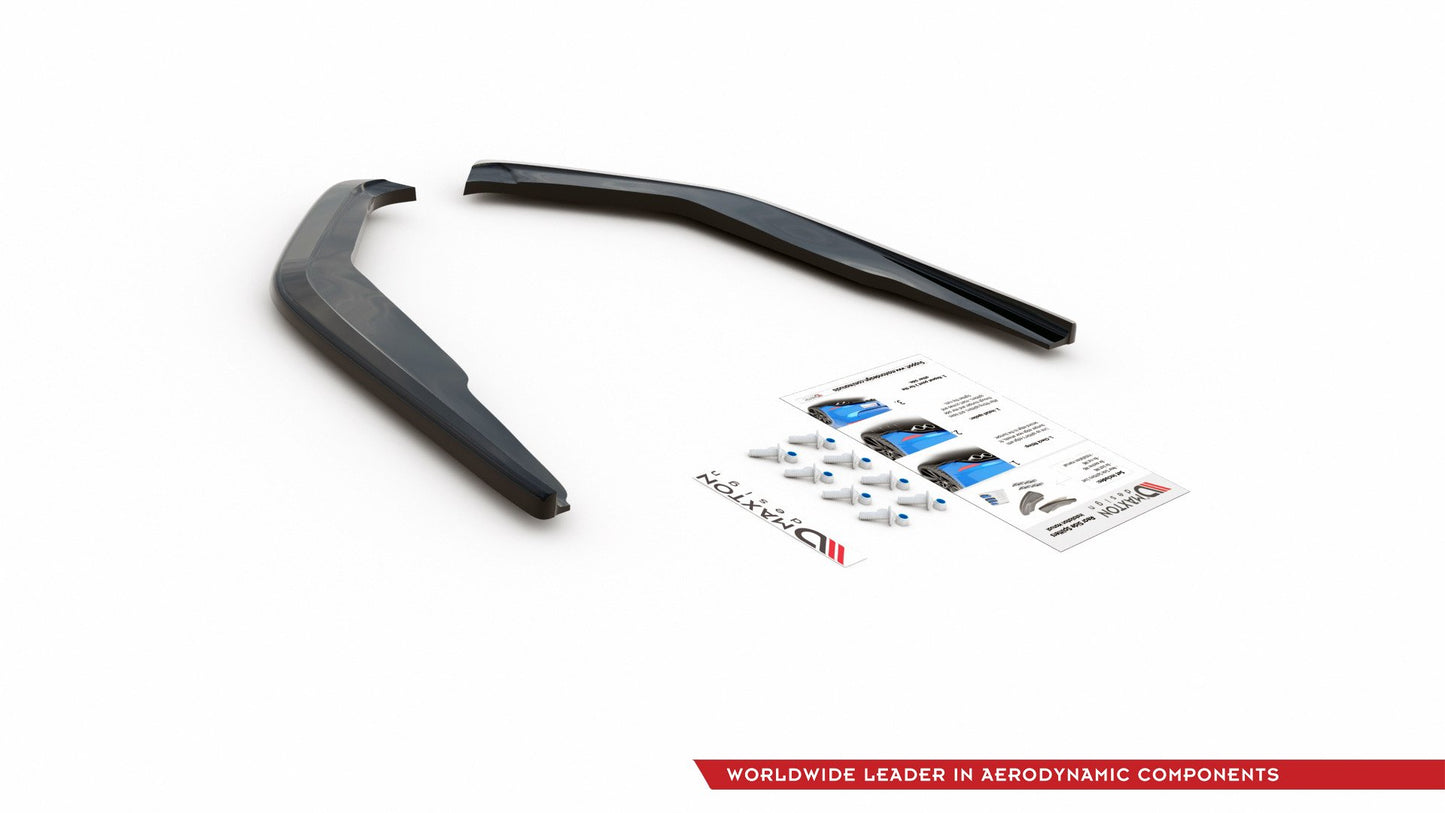 Heck Ansatz Flaps Diffusor für Toyota Corolla XII Limousine schwarz Hochglanz