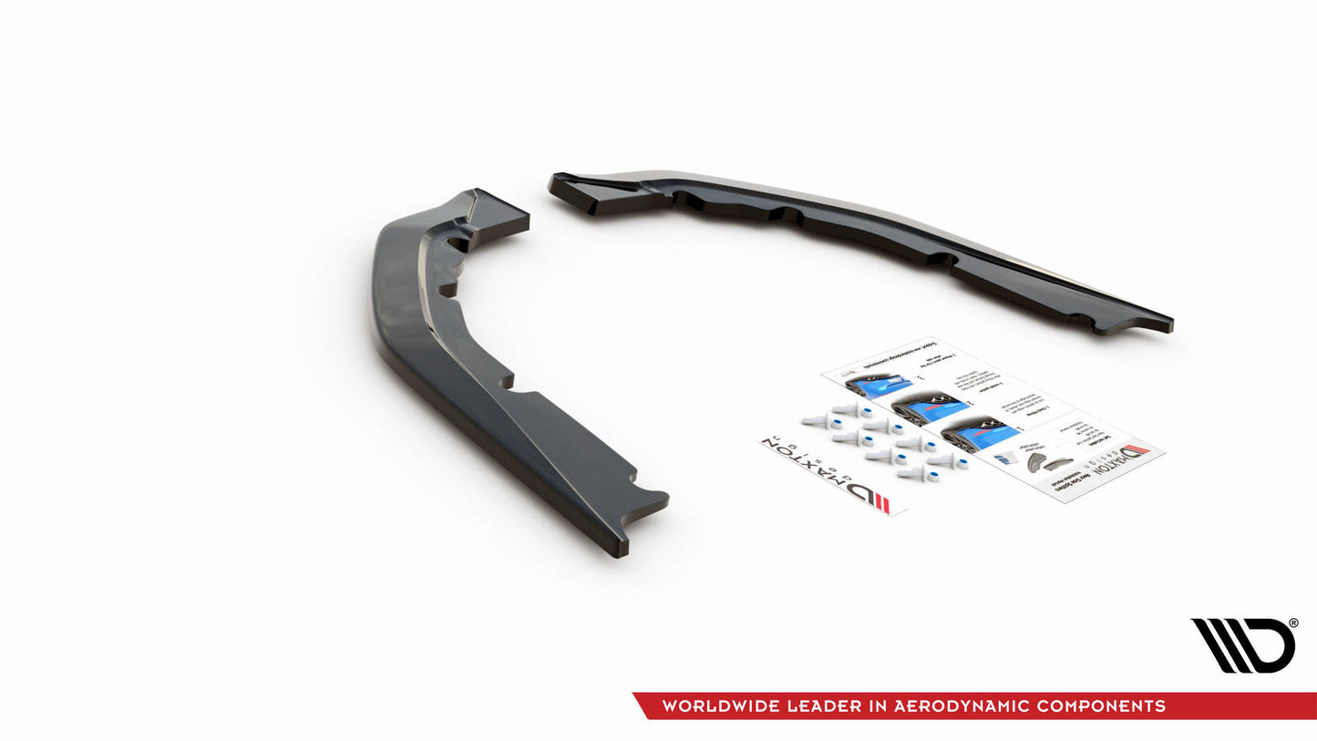 Heck Ansatz Flaps Diffusor V.1 für BMW M4 G82 / G82 Facelift schwarz Hochglanz