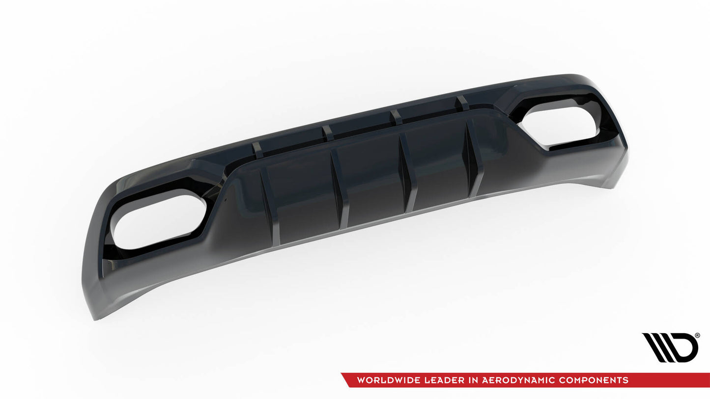 Diffusor Heck Ansatz für Cupra Leon Hatchback Mk1 schwarz Hochglanz