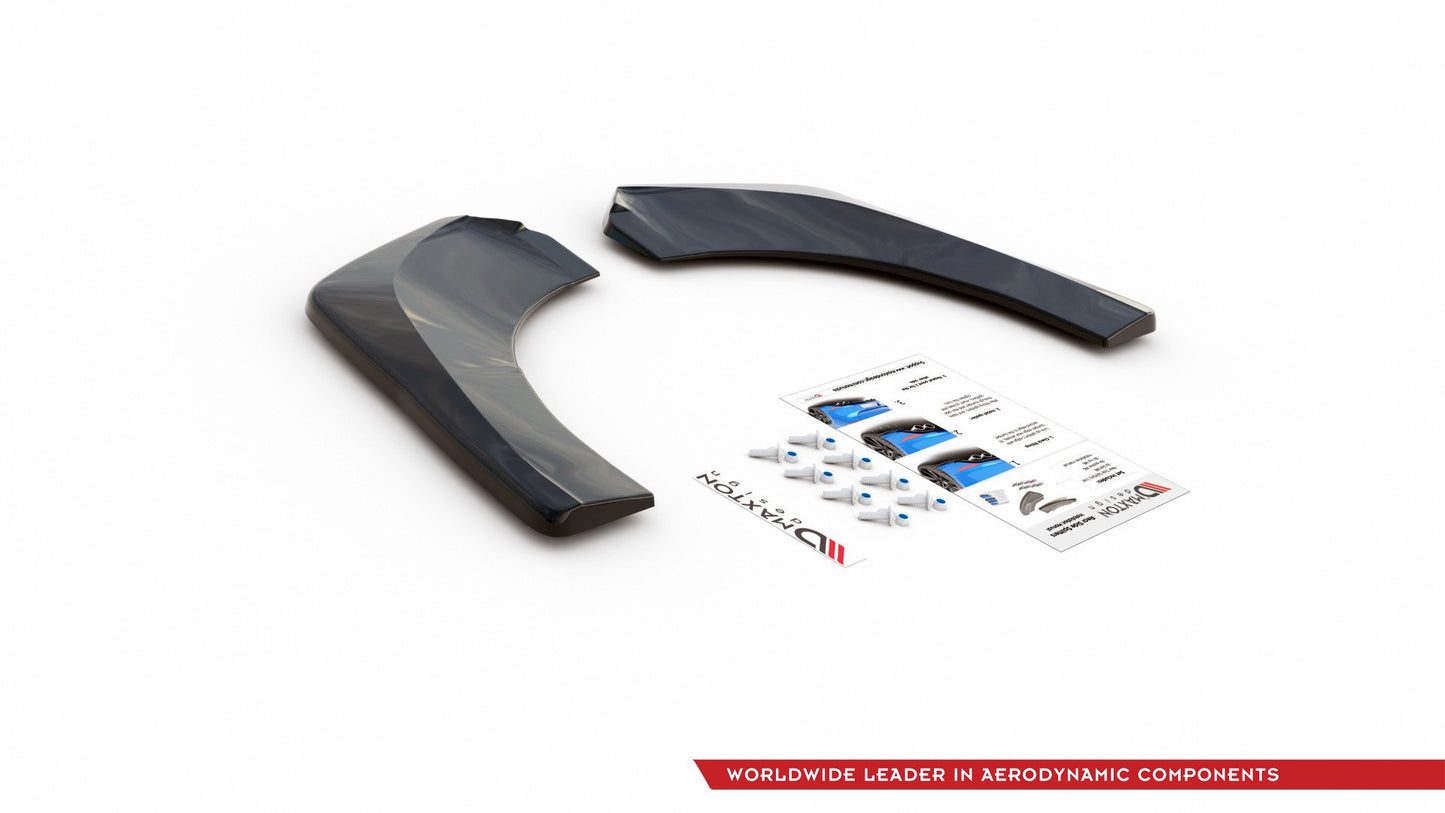 Heck Ansatz Flaps Diffusor für Skoda Kodiaq Sportline Mk1 / Mk1 Facelift schwarz Hochglanz