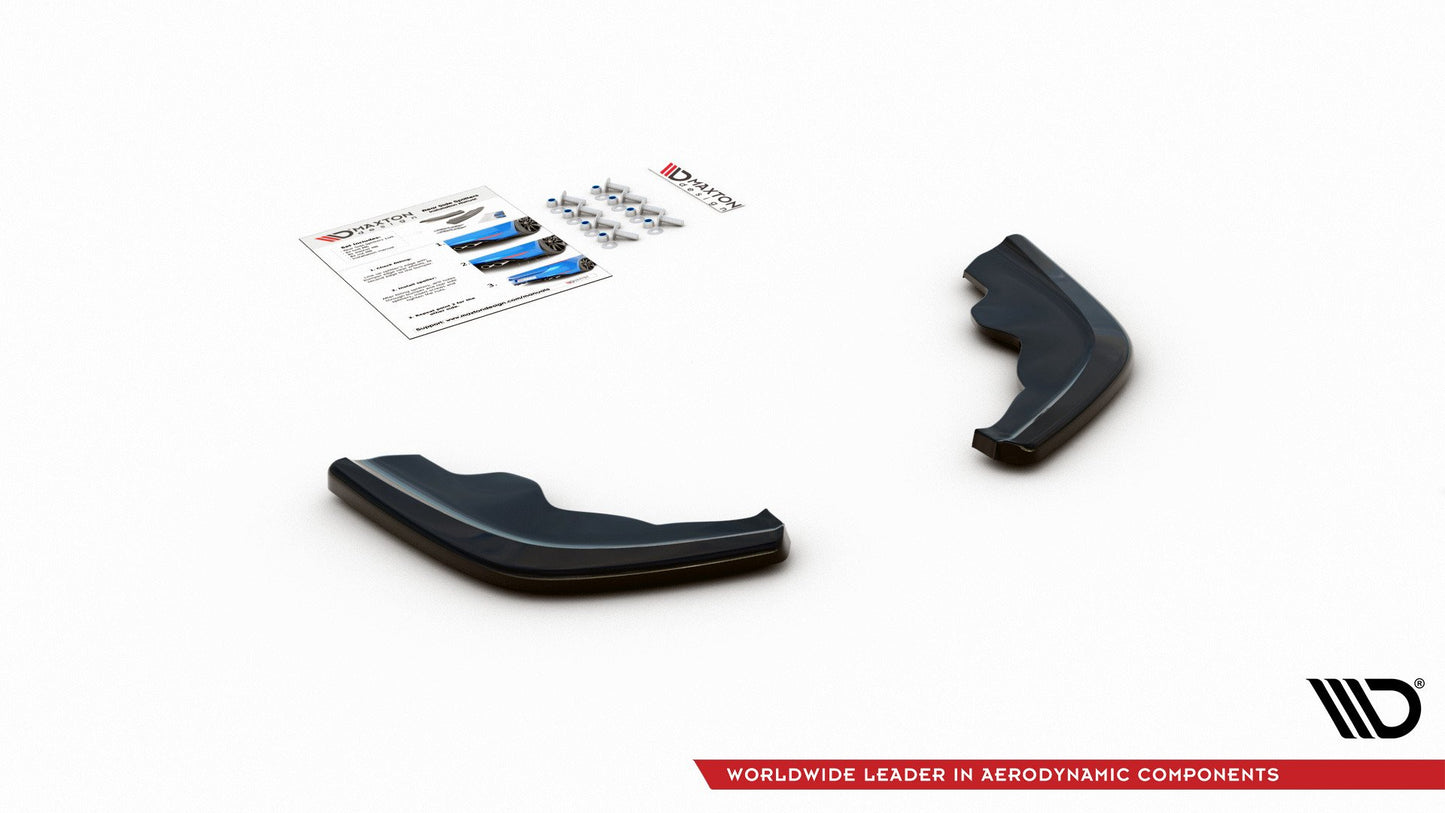 Heck Ansatz Flaps Diffusor V.1 für BMW 1er F40 M-Paket schwarz Hochglanz