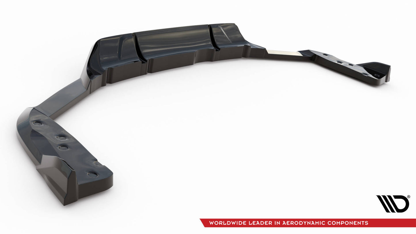 Mittlerer Cup Diffusor DTM Look Heck Ansatz für BMW X6 M F96 Facelift schwarz Hochglanz