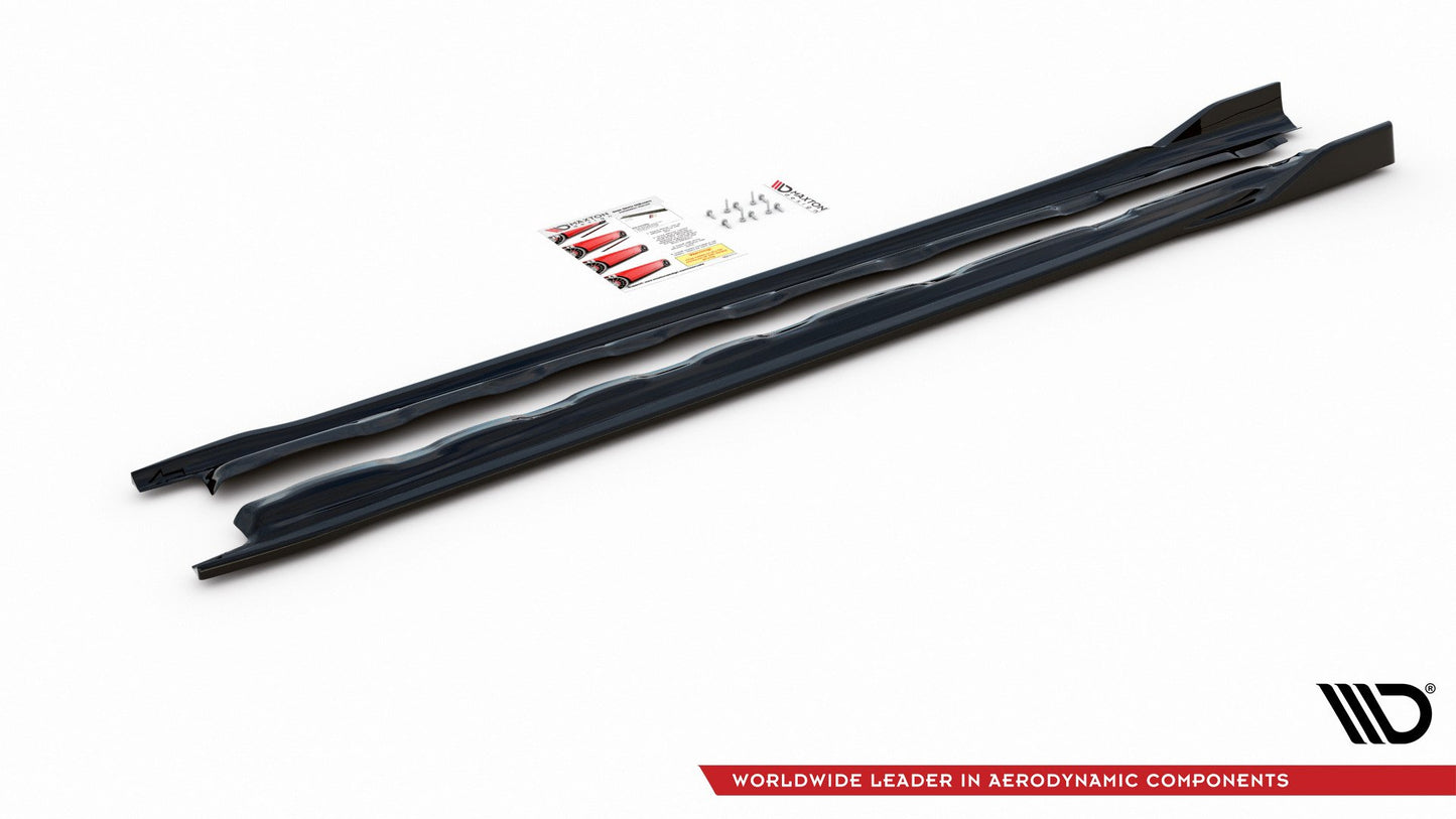 Seitenschweller Ansatz V.2 für VW Golf Mk8 schwarz Hochglanz