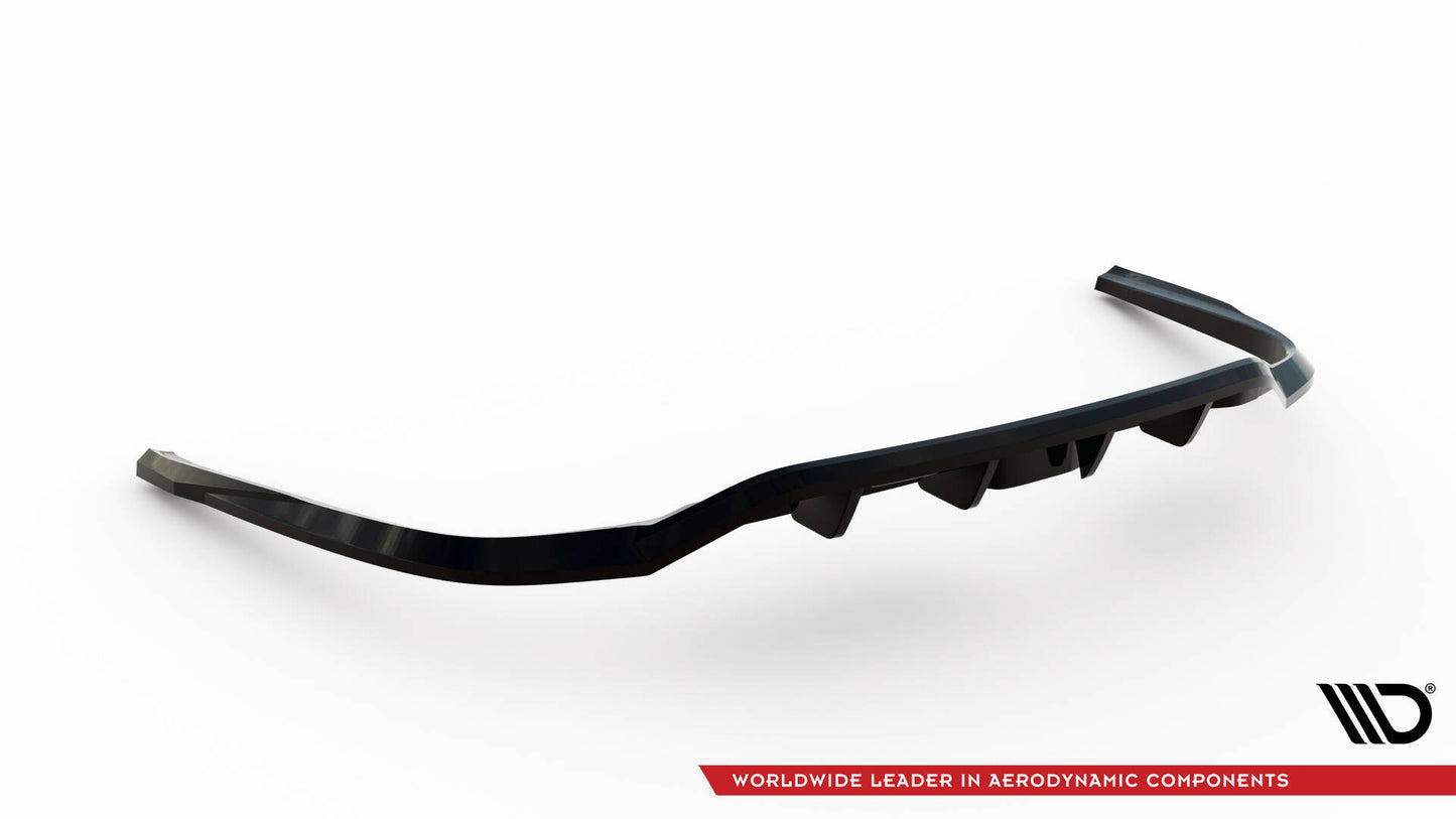 Mittlerer Cup Diffusor DTM Look Heck Ansatz für Audi A6 Allroad C8 schwarz Hochglanz