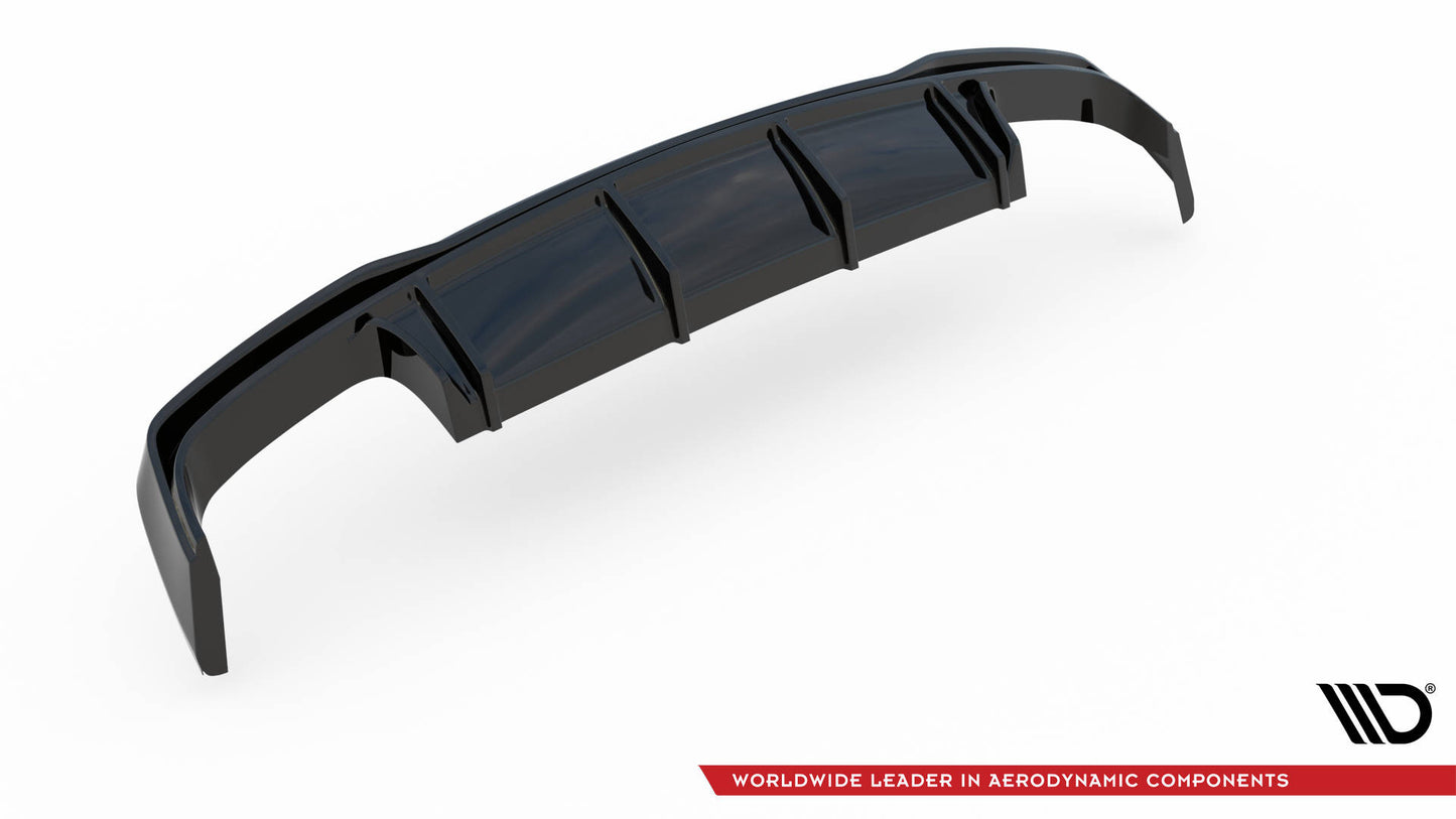 Diffusor Heck Ansatz für Audi A6 S-Line / S6 C8 / C8 Facelift schwarz Hochglanz