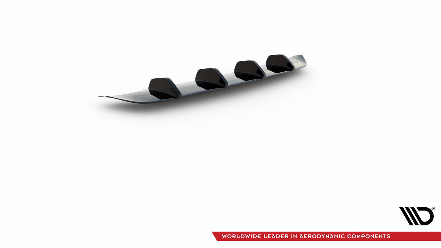 Diffusor Heck Ansatz für Ford Mustang Mk5 Facelift schwarz Hochglanz