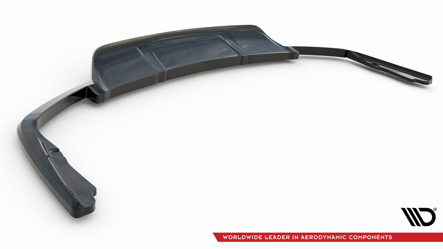 Mittlerer Cup Diffusor DTM Look Heck Ansatz für Maserati Levante Mk1 schwarz Hochglanz