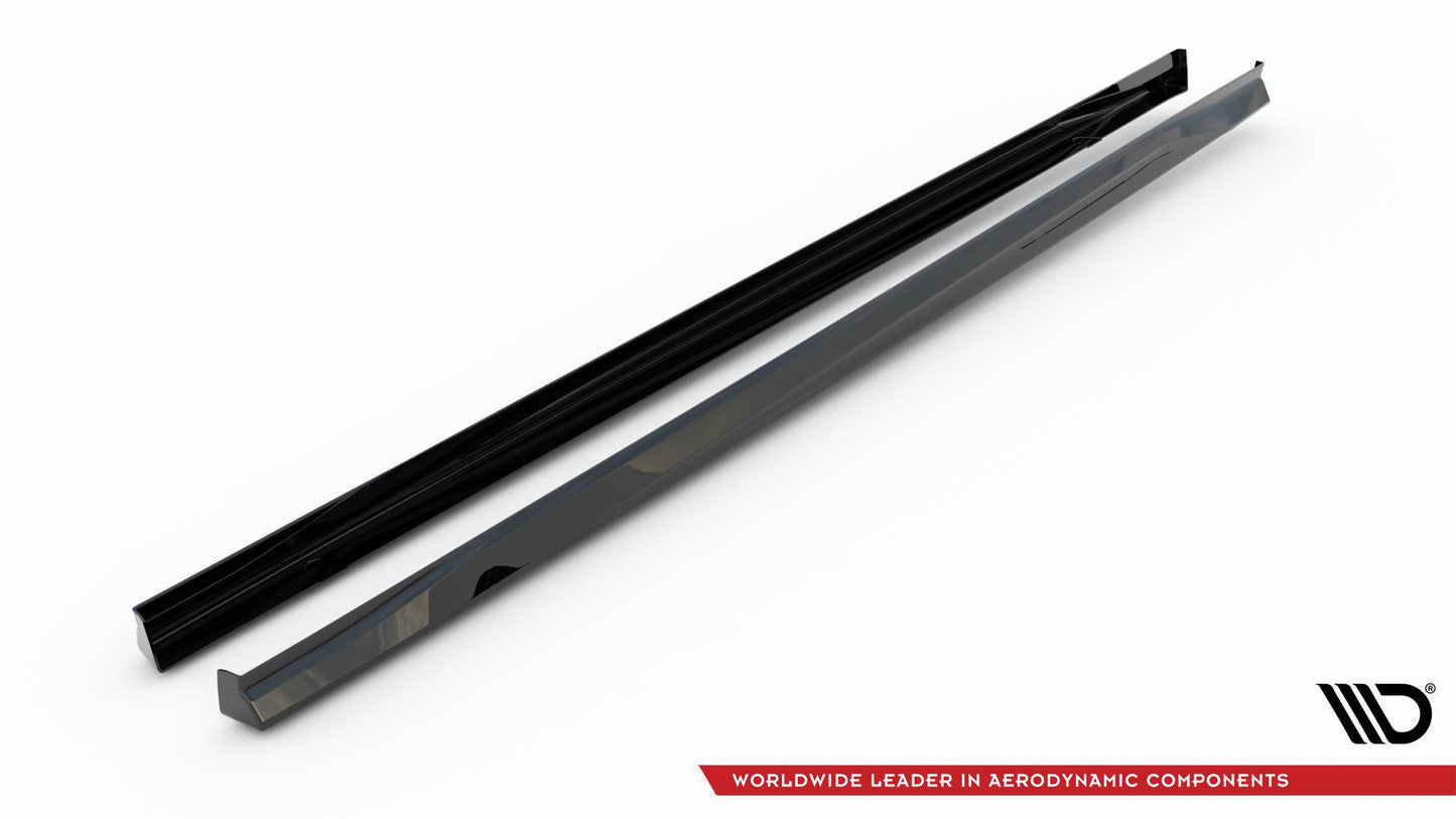 Seitenschweller Ansatz für V.3 für VW Golf GTI / GTE / GTI Clubsport / GTD / R-Line Mk8 schwarz Hochglanz