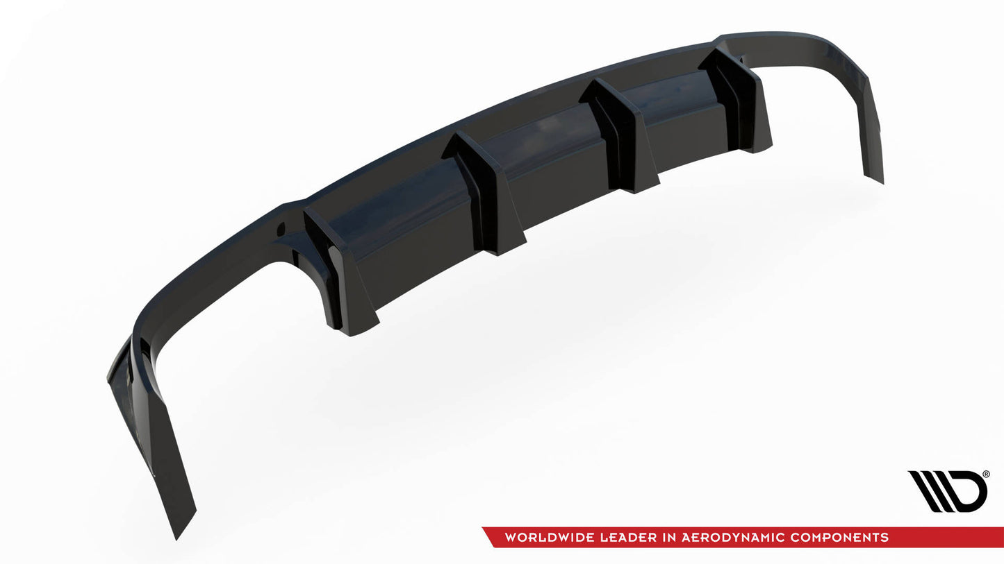 Diffusor Heck Ansatz für Audi S8 D5 schwarz Hochglanz