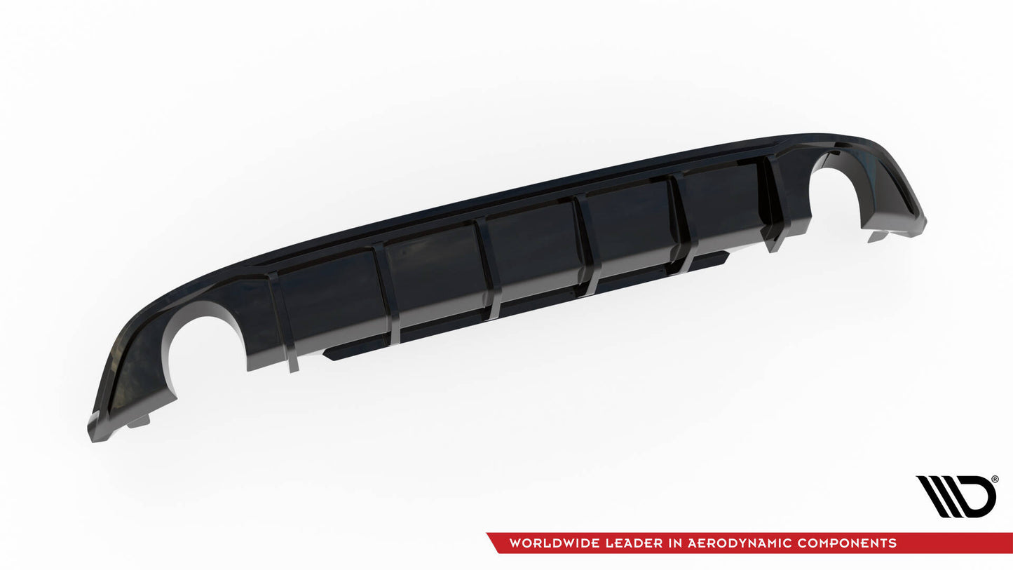 Diffusor Heck Ansatz für Volkswagen Jetta GLI Mk7 schwarz Hochglanz