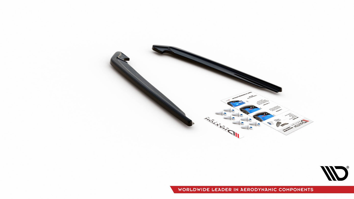 Heck Ansatz Flaps Diffusor für BMW 5er G30 Facelift M-Paket schwarz Hochglanz