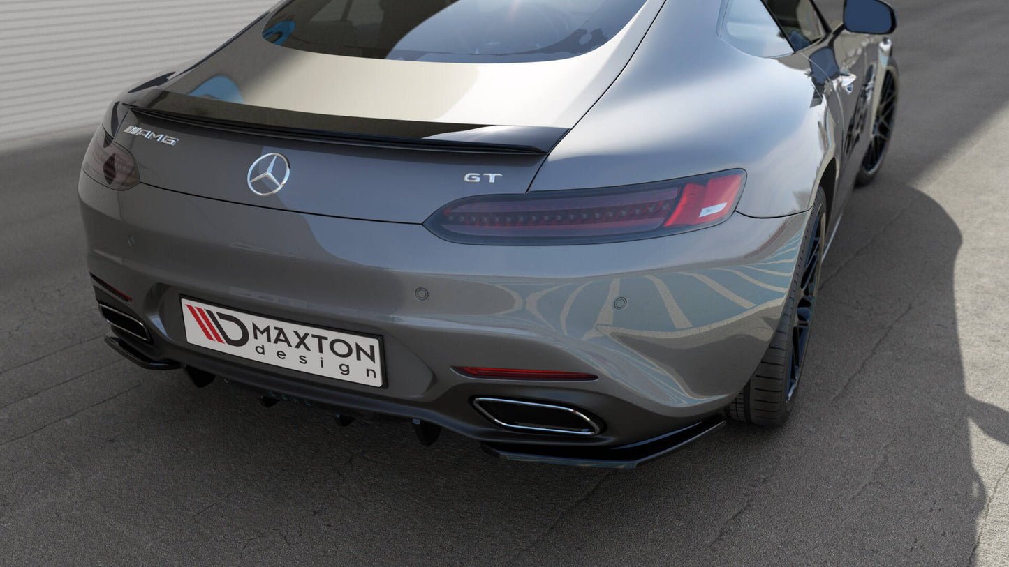 Diffusor Heck Ansatz für Mercedes-AMG GT / GT S C190 Facelift schwarz Hochglanz