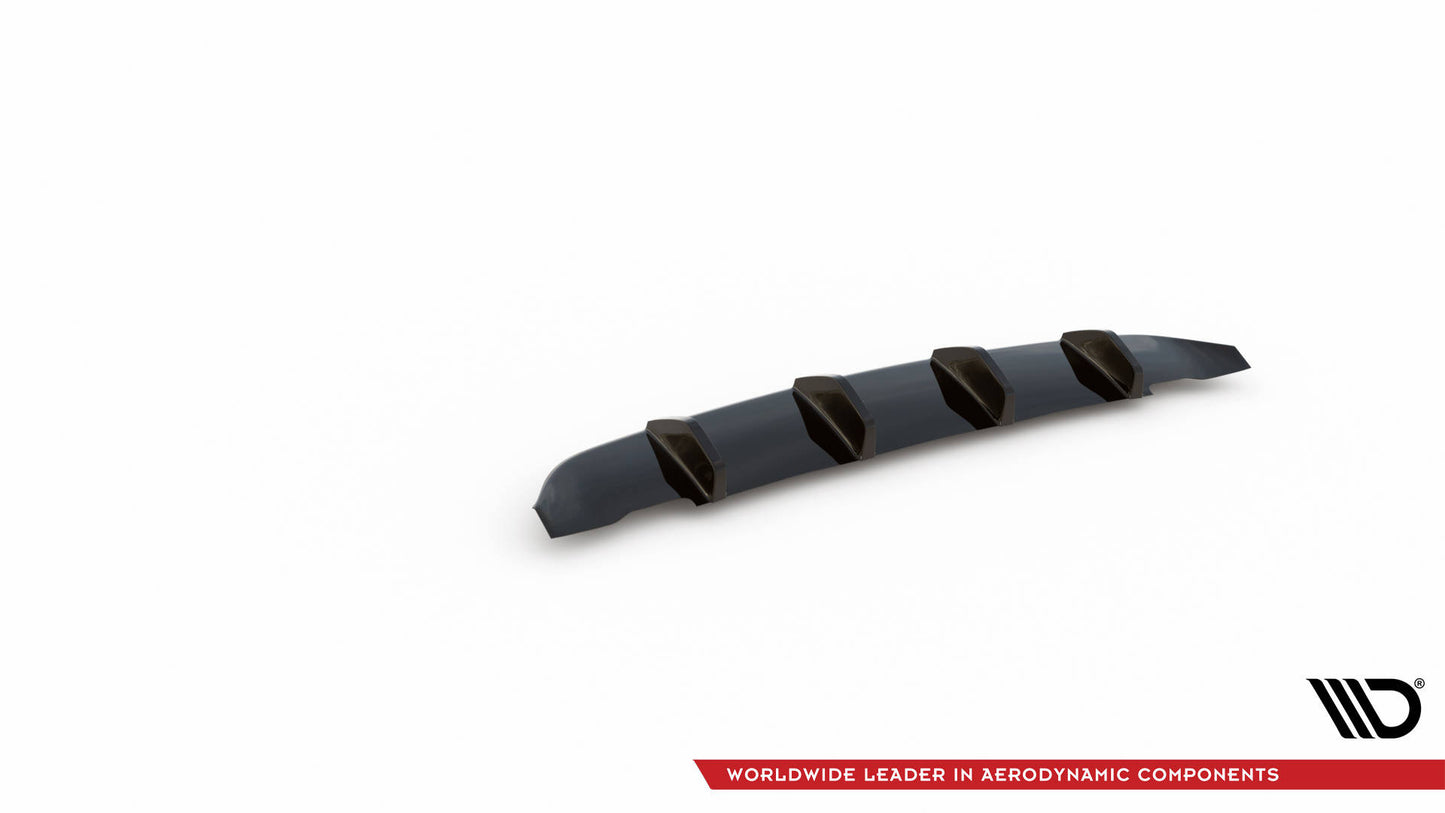 Diffusor Heck Ansatz für Ford Mustang Mk5 Facelift schwarz Hochglanz