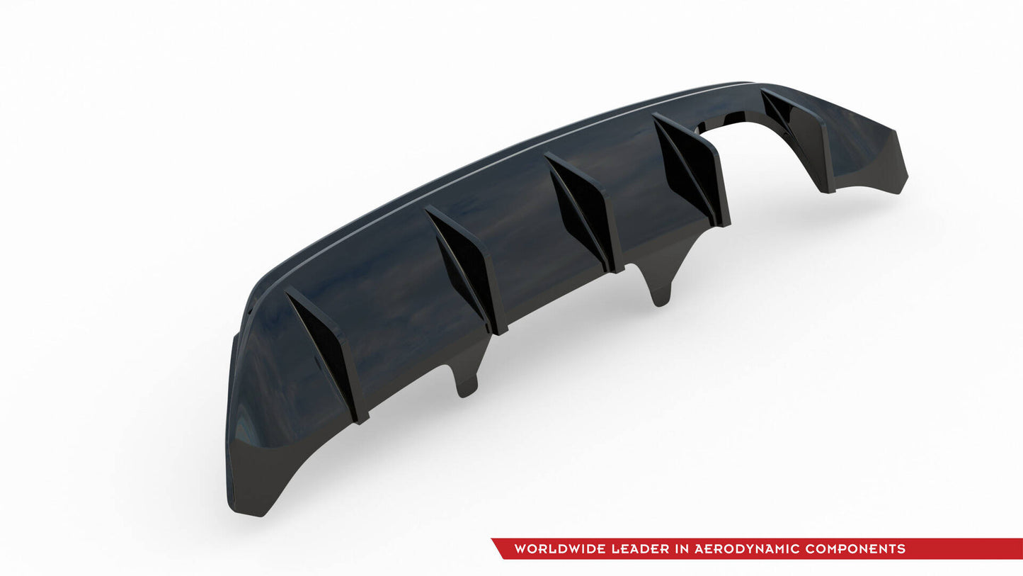 Diffusor Heck Ansatz V.2 für Ford FIesta Mk8 ST schwarz Hochglanz