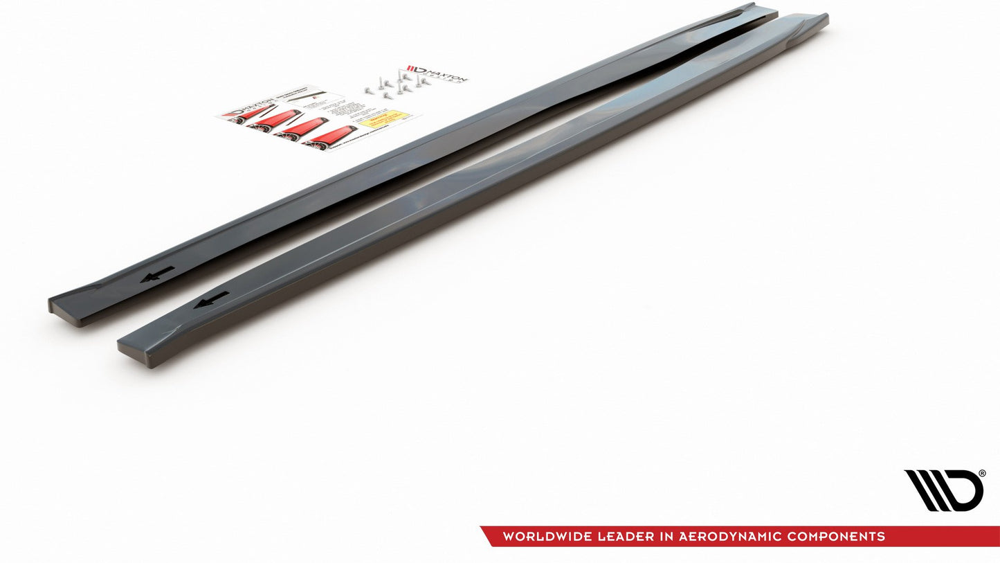 Seitenschweller Ansatz für Abarth 124 Spider schwarz Hochglanz