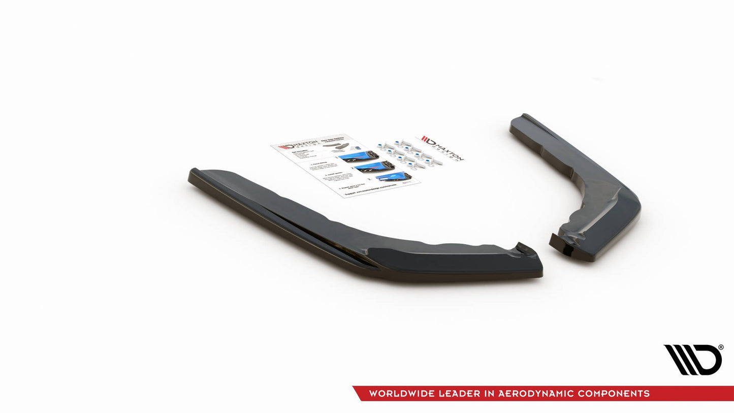 Heck Ansatz Flaps Diffusor V.2 für BMW M4 F82 schwarz Hochglanz