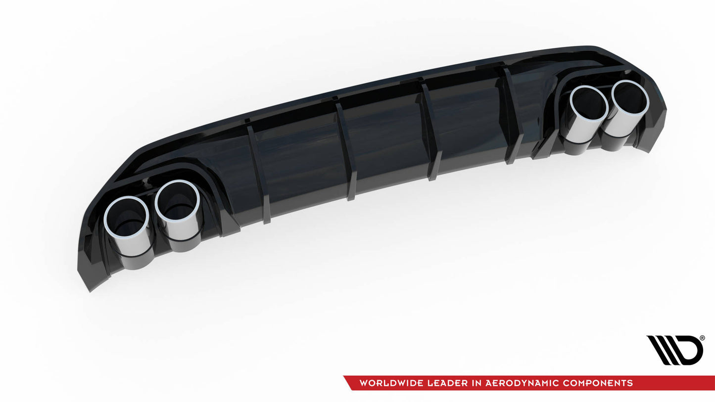 Diffusor Heck Ansatz + Endrohre für Audi A3 S-Line Sportback 8Y