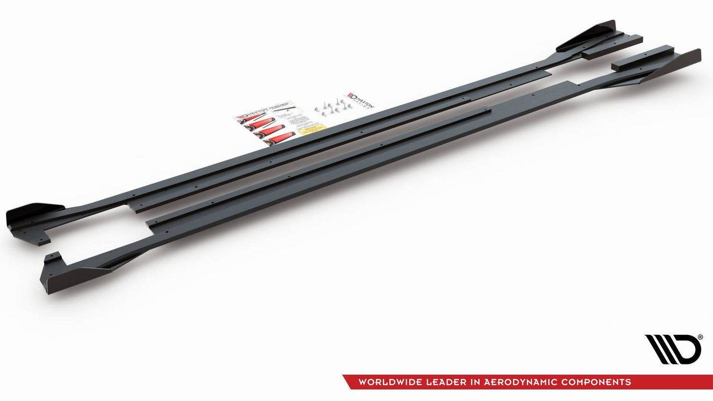 Street Pro Seitenschweller Ansatz für + Flaps Volkswagen Arteon R-Line schwarz Hochglanz