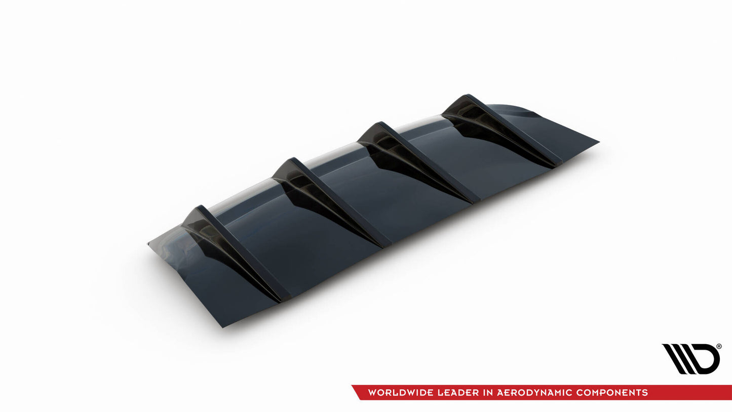 Diffusor Heck Ansatz für Porsche Panamera GTS 971 schwarz Hochglanz