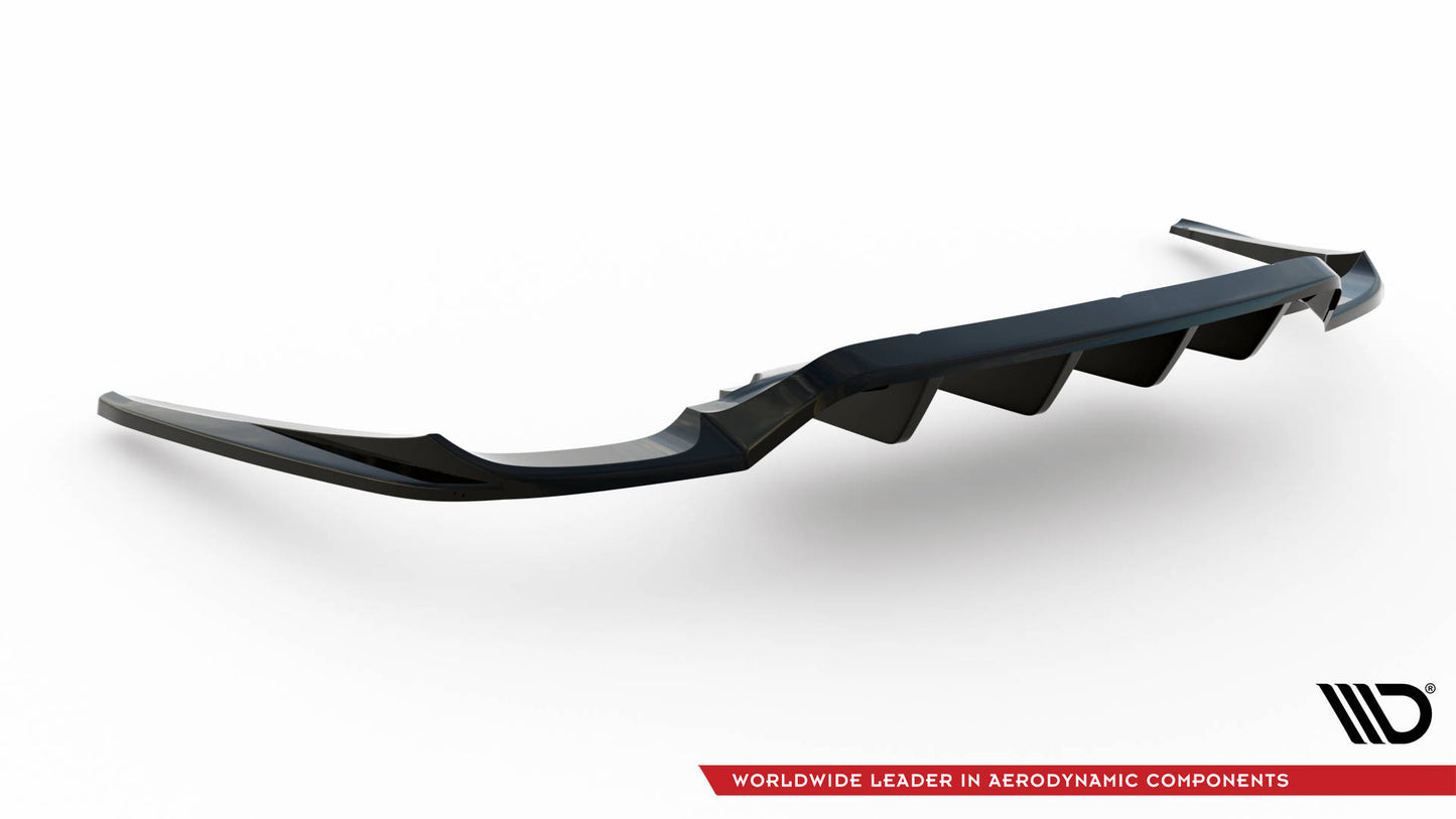 Mittlerer Cup Diffusor DTM Look Heck Ansatz für Porsche Panamera Turbo 970 schwarz Hochglanz