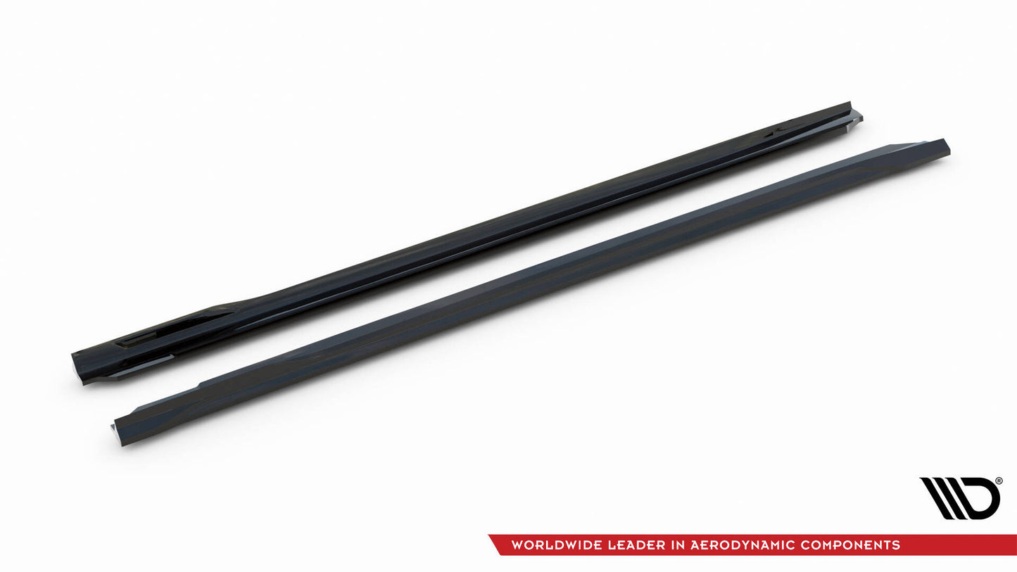 Seitenschweller Ansatz für V.1 für BMW 5er M-Paket G60 schwarz Hochglanz