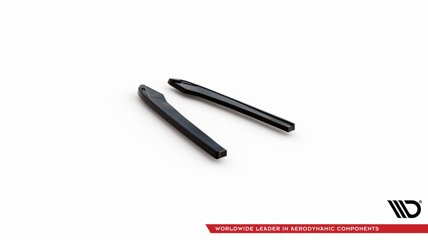 Heck Ansatz Flaps Diffusor für Audi A4 Competition B9 schwarz Hochglanz