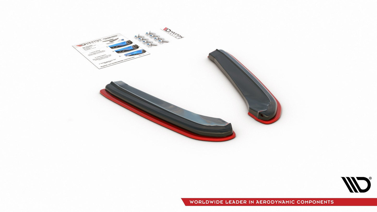 Heck Ansatz Flaps Diffusor passend für V.2 Seat Leon Mk3 Cupra ST Facelift schwarz Hochglanz